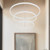 Cerchio 32-in White LED Chandeliers