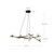 Amara 54-in Black/Glossy Opal Glass LED Chandelier