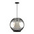 Kona 13-in Black/Opal Glass 1 Light Exterior Pendant