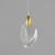 Pebble 1.5 Inch Single Pendant – Black / Polished Gold – E11071-122BKPG