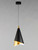 8.75 Inch Pendant – Black / Metallic Gold