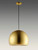 19.75 Inch Pendant – Satin Brass / Coffee