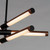 28 Inch Linear Pendant – Antique Pecan / Black