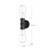 Marcel 5-in Clear Bubble Glass/Textured Black 2 Lights Exterior Wall Sconce