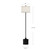 Issa 61-in Matte Black/Ivory Linen 1 Light Floor Lamp