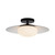 Cruz 15-in Metal - Black/White LED Flush Mount
