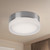 Bedford 6-in Brushed Nickel/Frosted LED Flush Mount