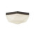 Krysta 12-in Matte Black/Opal Glass 2 Lights Flush Mount