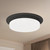 Stockton 6-in Black LED Flush Mount