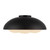 Robyn 16-in Matte Black/Opal Glass Socket Flush Mount