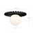 Plume 12-in Matte Black/Opal Matte Glass 1 Light Flush Mount