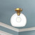 Castilla 10-in Aged Gold/Clear Glass 1 Light Flush Mount