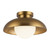 Rubio 12-in Aged Gold/Opal Matte Glass 1 Light Flush Mount