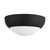 Rubio 11-in Matte Black/Opal Matte Glass 2 Lights Flush Mount