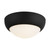 Rubio 11-in Matte Black/Opal Matte Glass 2 Lights Flush Mount