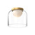 Cedar 8-in Brushed Gold/Clear LED Flush Mount