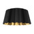 Plisse 14-in Matte Black 2 Lights Flush Mount