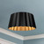 Plisse 14-in Matte Black 2 Lights Flush Mount
