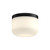 Mel 5-in Black/Opal Glass LED Flush Mount