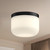 Mel 5-in Black/Opal Glass LED Flush Mount