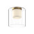 Birch 9-in Brushed Gold/Clear LED Flush Mount