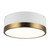 Brisbane 12-in Aged Gold/White 2 Lights Flush Mount