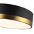 Brisbane 16-in Aged Gold/Matte Black 3 Lights Flush Mount