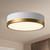 Brisbane 16-in Aged Gold/White 3 Lights Flush Mount