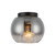 Samar 8-in Black/Smoked 1 Light Flush Mount