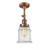 Canton - 1 Light - 6 inch - Antique Copper - Adjustable Semi-Flush Mount