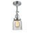 Bell - 1 Light - 5 inch - Polished Chrome - Adjustable Semi-Flush Mount