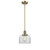 Bell - 1 Light - 8 inch - Brushed Brass - Stem Hung - Mini Pendant
