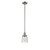Bell - 1 Light - 5 inch - Brushed Satin Nickel - Stem Hung - Mini Pendant