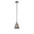 Cone - 1 Light - 6 inch - Brushed Satin Nickel - Stem Hung - Mini Pendant