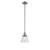 Cone - 1 Light - 6 inch - Brushed Satin Nickel - Stem Hung - Mini Pendant