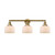 Bell - 3 Light - 32 inch - Brushed Brass - Bath Vanity Light