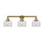 Bell - 3 Light - 32 inch - Brushed Brass - Bath Vanity Light