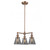 Cone - 3 Light - 19 inch - Antique Copper - Stem Hung - Chandelier