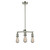 Bare Bulb - 3 Light - 15 inch - Polished Nickel - Stem Hung - Chandelier