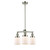Bell - 3 Light - 19 inch - Polished Nickel - Stem Hung - Chandelier