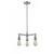 Bare Bulb - 3 Light - 15 inch - Brushed Satin Nickel - Stem Hung - Chandelier