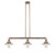Halophane - 3 Light - 41 inch - Antique Copper - Stem Hung - Adjustable Island Light