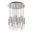 Bordeaux, Multi Pendant, 24.12" – Brushed Nickel/Clear Ribbed Glass – MP502204BNCR-13