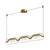 Hilo 43-in Brushed Gold LED Linear Pendant