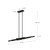 Enzo 60-in Black LED Linear Pendant