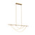 Aryas 48-in Vintage Brass LED Linear Pendant