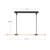 Edwin 48-in Urban Bronze/Frosted Ribbed Glass LED Linear Pendant
