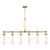 Wynwood 52-in Vintage Brass/Glossy Opal 6 Lights Linear Pendant