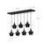 Emiko 36-in Matte Black 7 Lights Linear Pendant