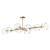 Willow 48-in Brushed Gold/Clear Glass 8 Lights Linear Pendant